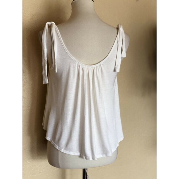 Nasty Gal Emory Park Women's White Tie Shoulder Tank Top Size S NWOT - Picture 7 of 11